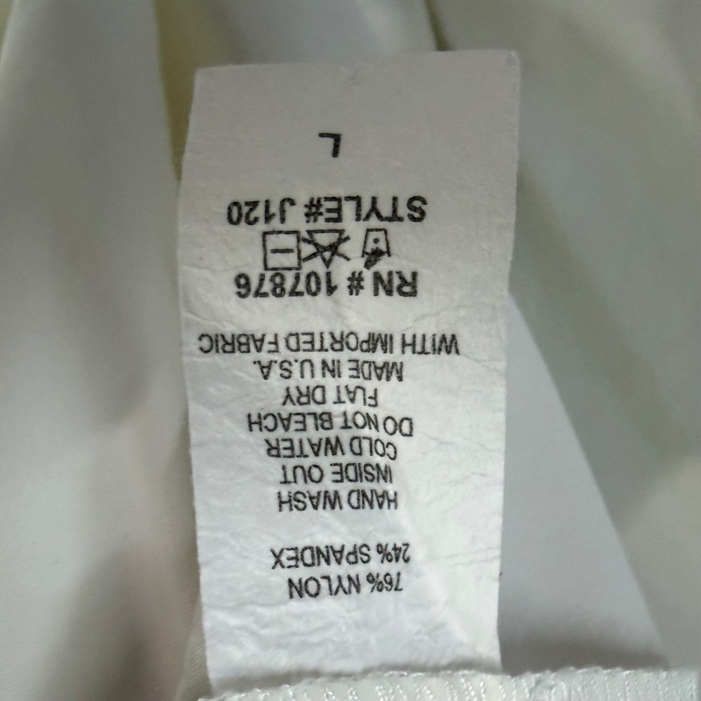 Jason by Comfy USA Lagenlook White Tunic L Oversized Pockets Cocoon Hem Lantern - Picture 10 of 11